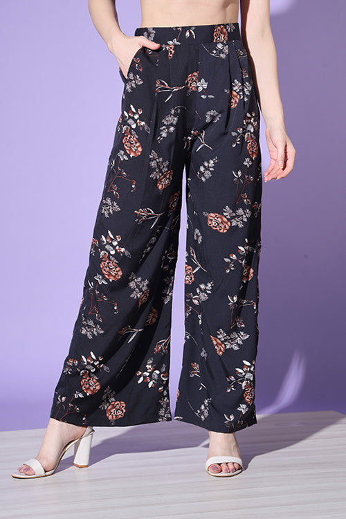 Beautiful Floral Printed Shirt With Trousers ClothsVilla.com