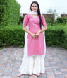 Load image into Gallery viewer, Sharara Set in Pink Cotton with Printed Design Clothsvilla