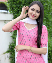 Load image into Gallery viewer, Sharara Set in Pink Cotton with Printed Design Clothsvilla