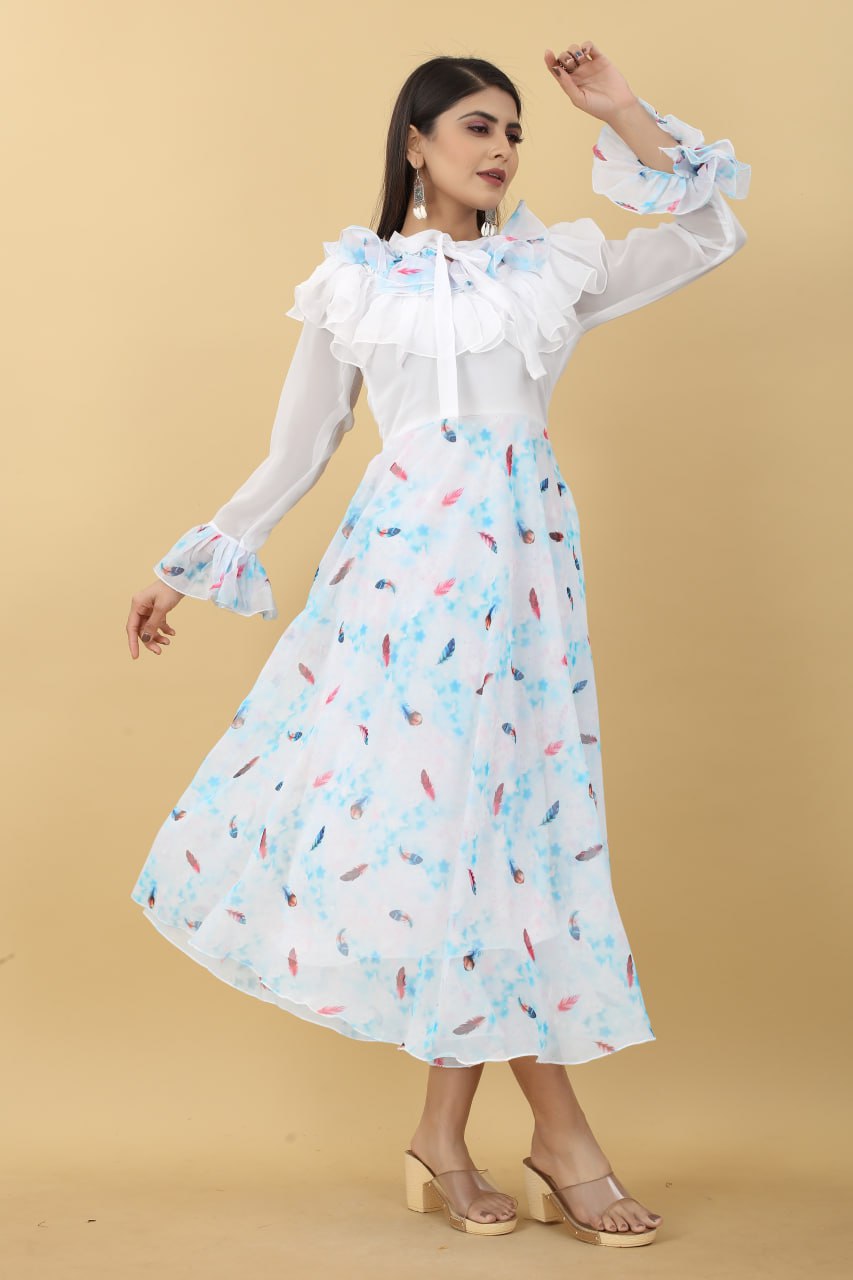 Party-Ready White Maxi Dress in One-Piece Design