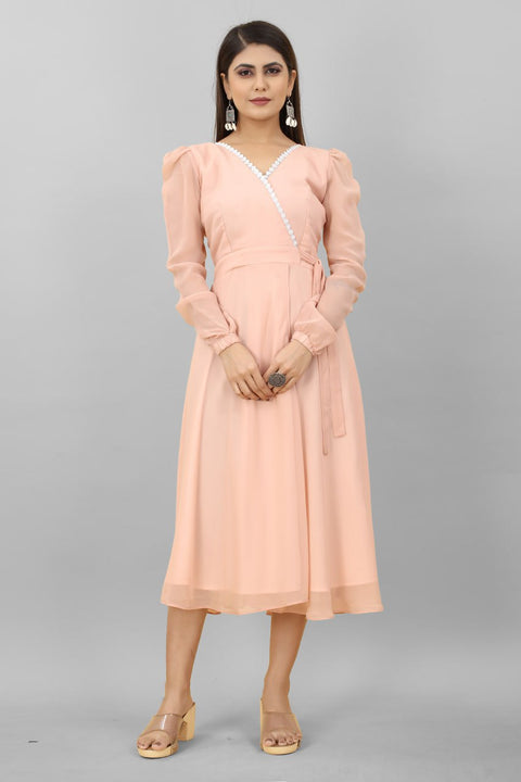 Women's Pink Maxi Dress Clothsvilla Main image