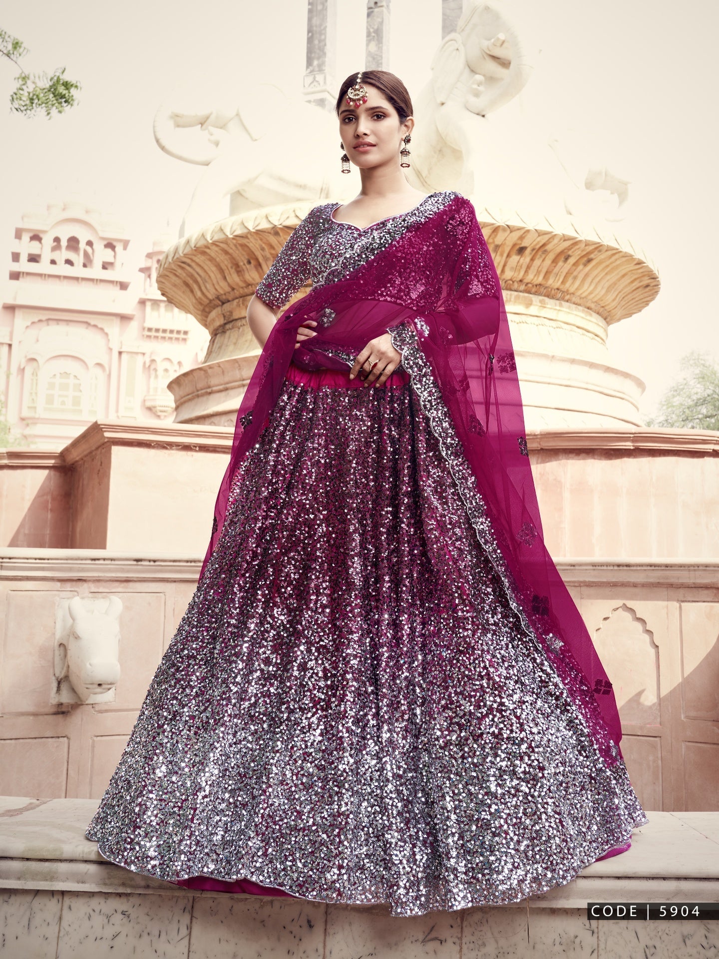 Sangeet Special Designer Fashionable Shaded Lehenga Choli Clothsvilla