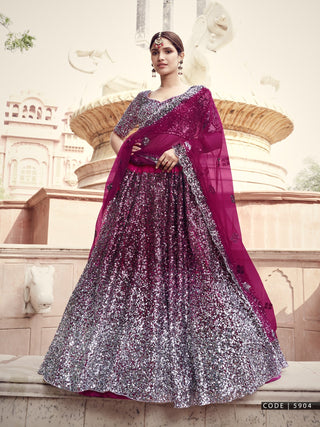 Sangeet Special Designer Fashionable Shaded Lehenga Choli Clothsvilla