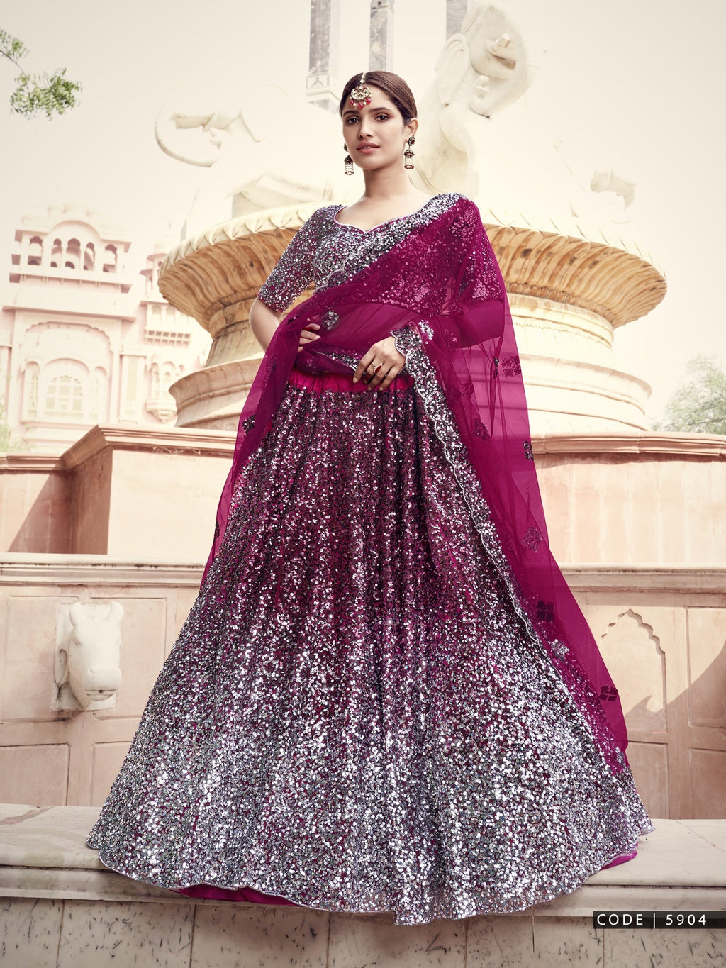 Sangeet Special Designer Fashionable Shaded Lehenga Choli Clothsvilla
