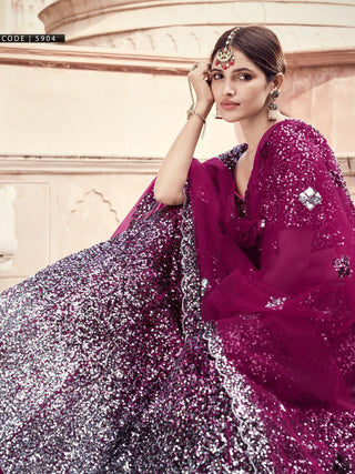 Sangeet Special Designer Fashionable Shaded Lehenga Choli Clothsvilla