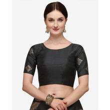 Load image into Gallery viewer, Black Banarasi Silk Lehenga with Net Dupatta ClothsVilla