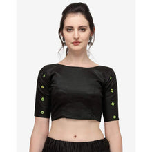 Load image into Gallery viewer, Black Color Cotton Lehenga with Real Mirror Work ClothsVilla