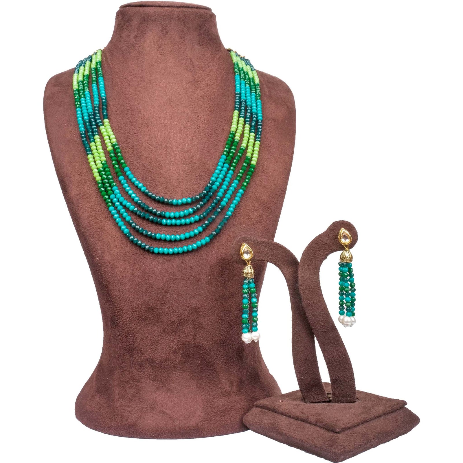 5 Layer Rama Necklace Alloy Gold-plated Jewel Set ClothsVilla
