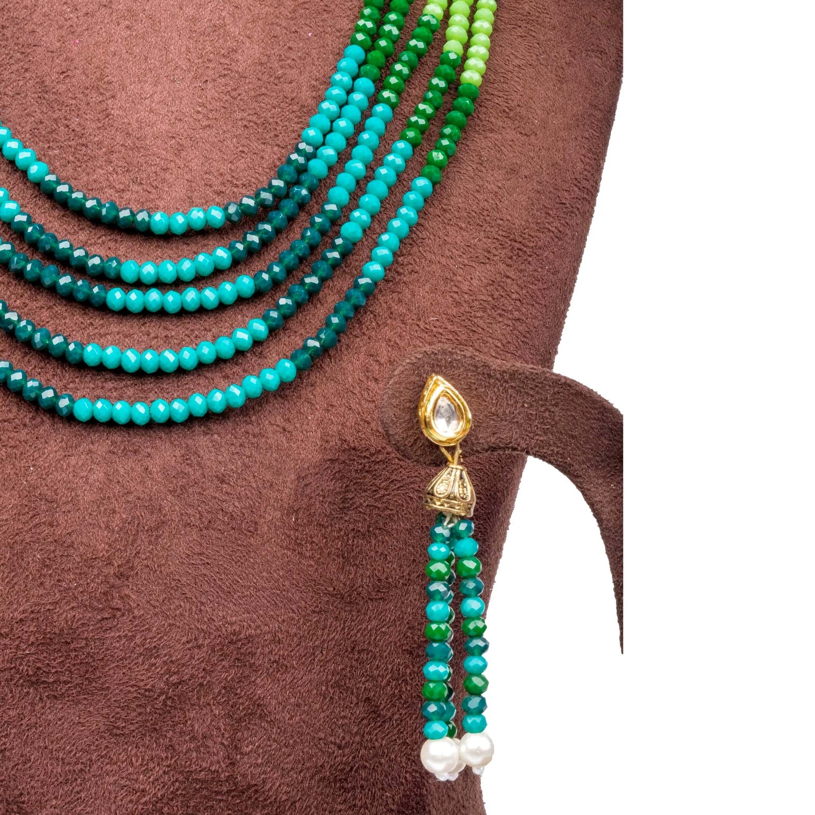 5 Layer Rama Necklace Alloy Gold-plated Jewel Set ClothsVilla