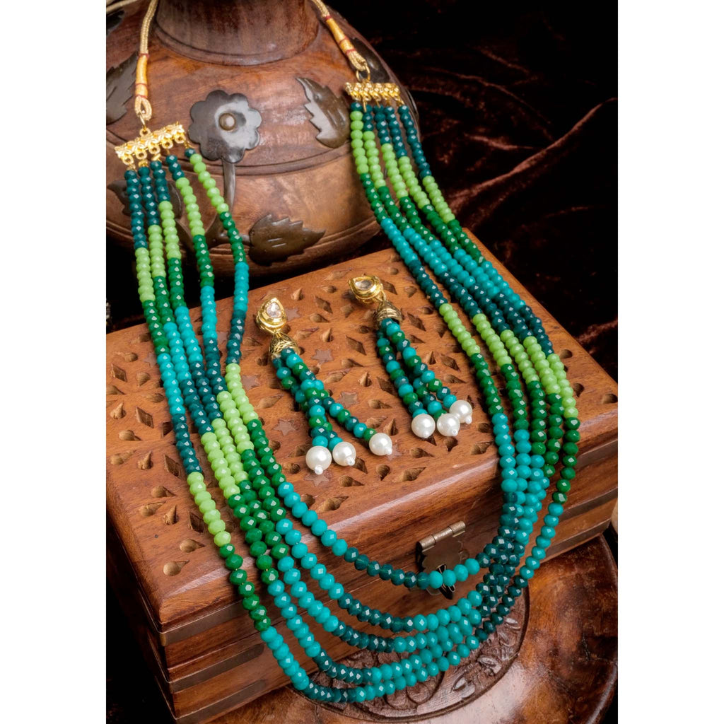 5 Layer Rama Necklace Alloy Gold-plated Jewel Set ClothsVilla