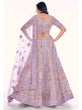 Load image into Gallery viewer, Lilac Soft Net Embroidered Designer Lehenga Choli Clothsvilla