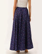 Load image into Gallery viewer, Heavy Cotton Blue Skirt with Digital Print ClothsVilla