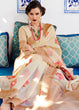 Load image into Gallery viewer, Light Cream Pure Linen Woven Silk Saree with Zari work on Border and Pallu Clothsvilla