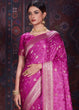 Load image into Gallery viewer, Royal Purple Zari Woven Satin Silk Saree Clothsvilla