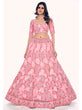 Load image into Gallery viewer, Peach Soft Net Embroidered Designer Lehenga Choli Clothsvilla