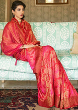 Load image into Gallery viewer, Cerise Pink Zari Woven Handloom Silk Saree Clothsvilla