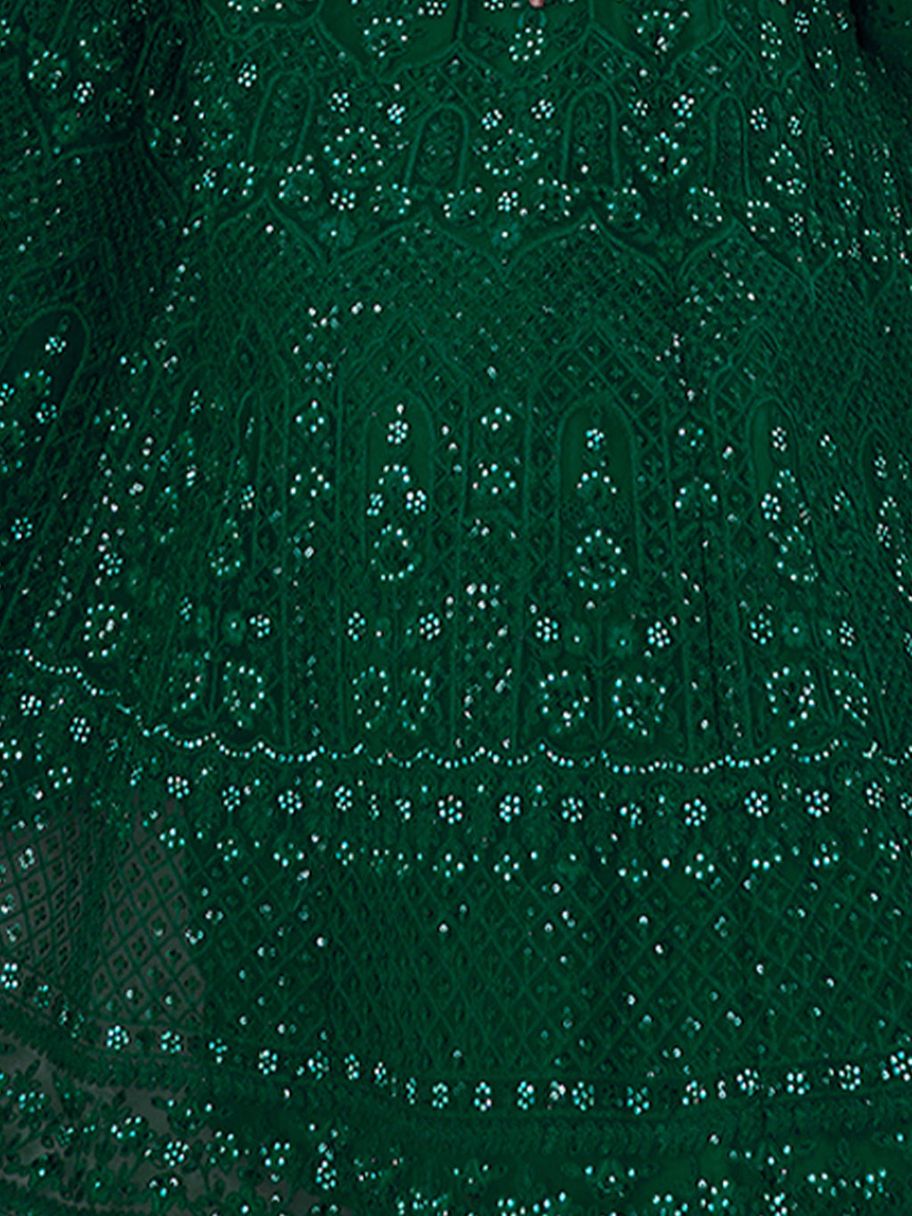 Green Soft Net Embroidered Semi Stitched Lehenga Choli Clothsvilla