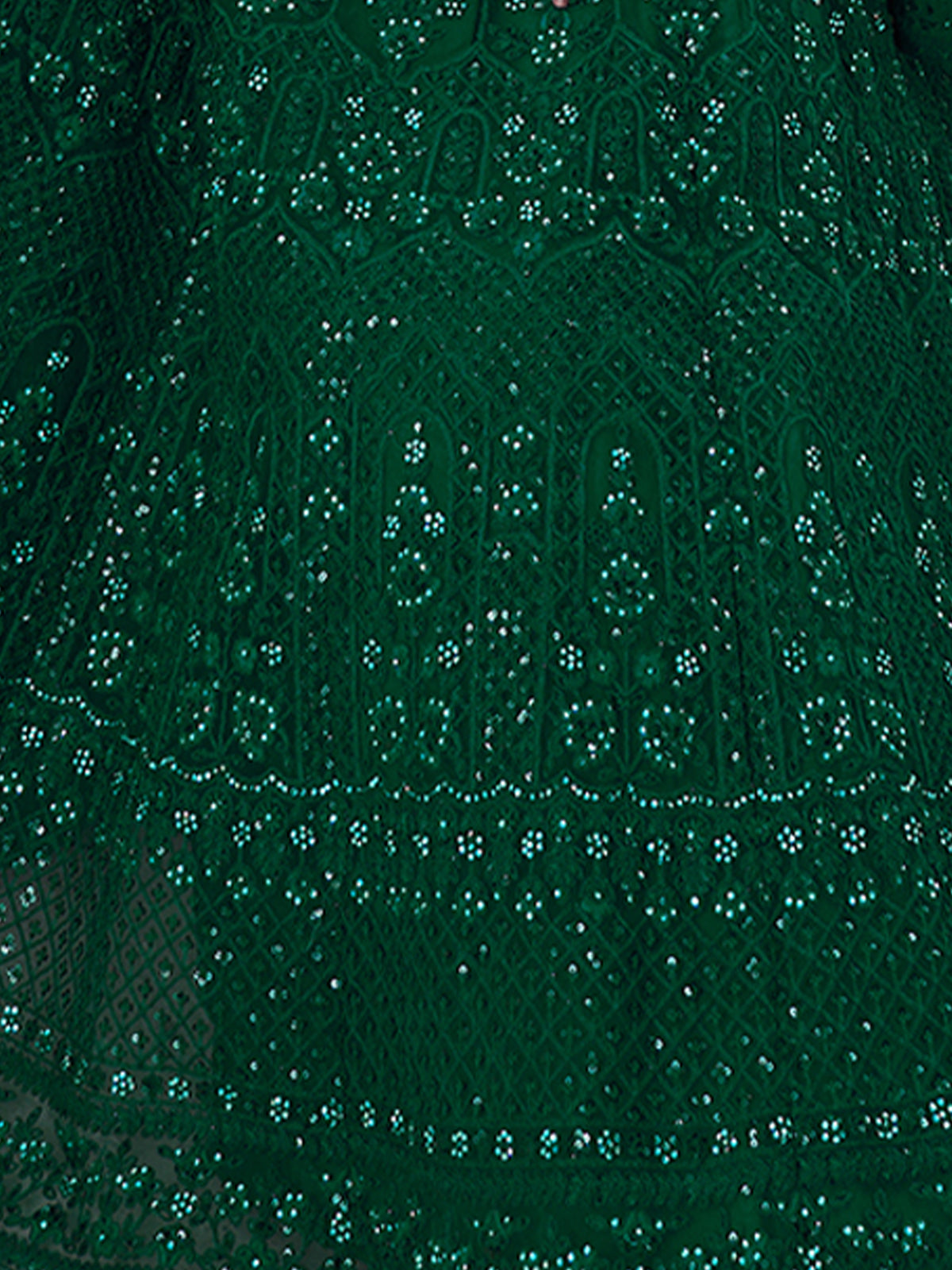 Green Soft Net Embroidered Semi Stitched Lehenga Choli Clothsvilla