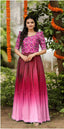 Georgette Pink Colo Lovely Pattern Long Gown