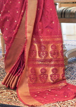 Load image into Gallery viewer, Ruby Pink Ultra Soft Kanjivaram Silk Saree with Zari  Border and Pallu Clothsvilla