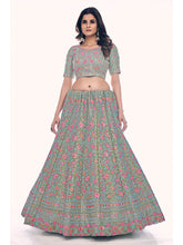 Load image into Gallery viewer, Green Gota Silk Embroidered Designer Lehenga Choli Clothsvilla