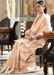 Load image into Gallery viewer, Tortilla Brown Lucknowi Chikankari Weaving Silk Saree Clothsvilla