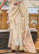 Load image into Gallery viewer, Ivory White Woven Linen Silk Saree Clothsvilla