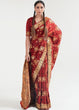 Load image into Gallery viewer, Sangria Red Zari Woven Banarasi Silk Saree Clothsvilla