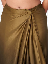 Load image into Gallery viewer, Gold Color Ready to wear Lycra saree with Metal Belt ClothsVilla