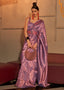 Amethyst Purple Two Tone Handloom Weaving Kanjivaram Silk Saree : Top Pick Clothsvilla