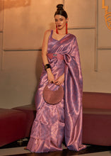 Load image into Gallery viewer, Amethyst Purple Two Tone Handloom Weaving Kanjivaram Silk Saree : Top Pick Clothsvilla