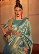 Load image into Gallery viewer, Ocean Green Two Tone Handloom Weaving Kanjivaram Silk Saree : Top Pick Clothsvilla
