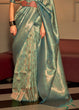 Load image into Gallery viewer, Ocean Green Two Tone Handloom Weaving Kanjivaram Silk Saree : Top Pick Clothsvilla