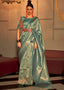 Ocean Green Two Tone Handloom Weaving Kanjivaram Silk Saree : Top Pick Clothsvilla
