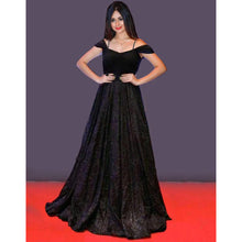 Load image into Gallery viewer, Black Color Velvet Gown with Heavy Sequence and Embroidery ClothsVilla