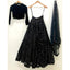 Black Lehenga Choli in Net with Sequence Work for Wedding ClothsVilla