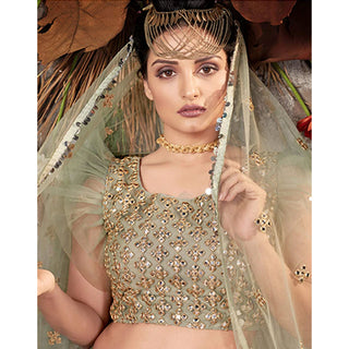 Silver Chalice Gota Embroidery, Foil and Zari Lehenga choli ClothsVilla