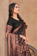 Load image into Gallery viewer, Black Color Banarasi Silk Zari Work Saree Clothsvilla