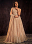 Blush Pink Mirror Work Embroidery Anarkali Gown Clothsvilla