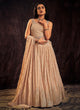 Load image into Gallery viewer, Blush Pink Mirror Work Embroidery Anarkali Gown Clothsvilla