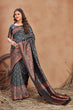 Load image into Gallery viewer, Grey Color Satin Silk Contemporary Saree Clothsvilla