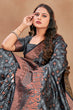 Load image into Gallery viewer, Grey Color Satin Silk Contemporary Saree Clothsvilla