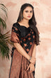 Load image into Gallery viewer, Black color woven zari work banarasi saree Clothsvilla