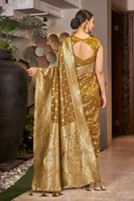 Load image into Gallery viewer, Mustard Color Weaving Zari Work Classic Saree For Festival Clothsvilla