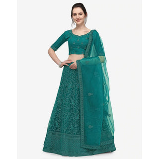 Bottle Green Color Lehenga Choli with Embroidery Work ClothsVilla
