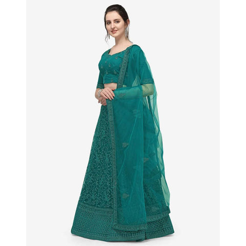 Bottle Green Color Lehenga Choli with Embroidery Work ClothsVilla Main image