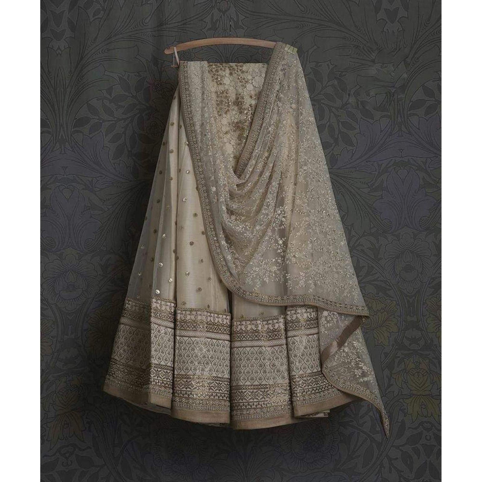 Bridal Lehenga Choli in Net with Embroidery work for Wedding ClothsVilla