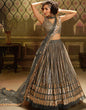 Load image into Gallery viewer, Lehenga Choli in Grey Color and Net with Heavy Sequence Work ClothsVilla