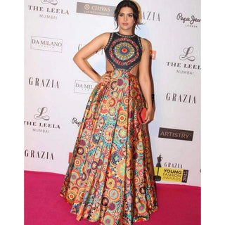 Colorful Designer Wear Digital Printed Cotton Semi Stitched Lehenga Choli ClothsVilla