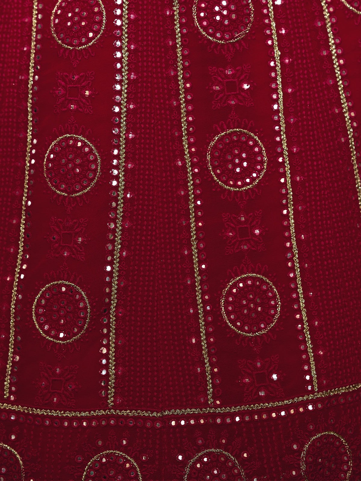 Embroidered  Pink Georgette Semi Stitched Lehenga With Blouse Piece Clothsvilla